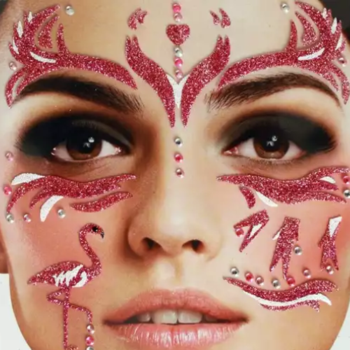 PXP Professional Colours Face Tattoo Sticker Flamingo