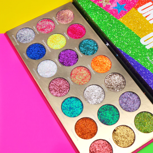 Rude Cosmetics United Shades of Glitter 21 Pressed Glitter Palette