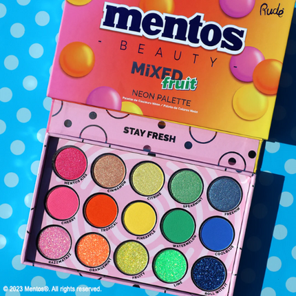 Rude Cosmetics x Mentos Mixed Fruit Neon Palette